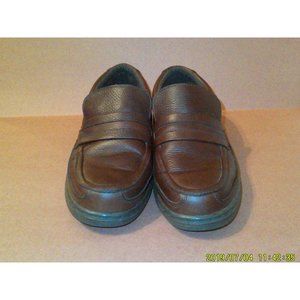 Street Car Brown Leather Loafers, Men's US 9.5